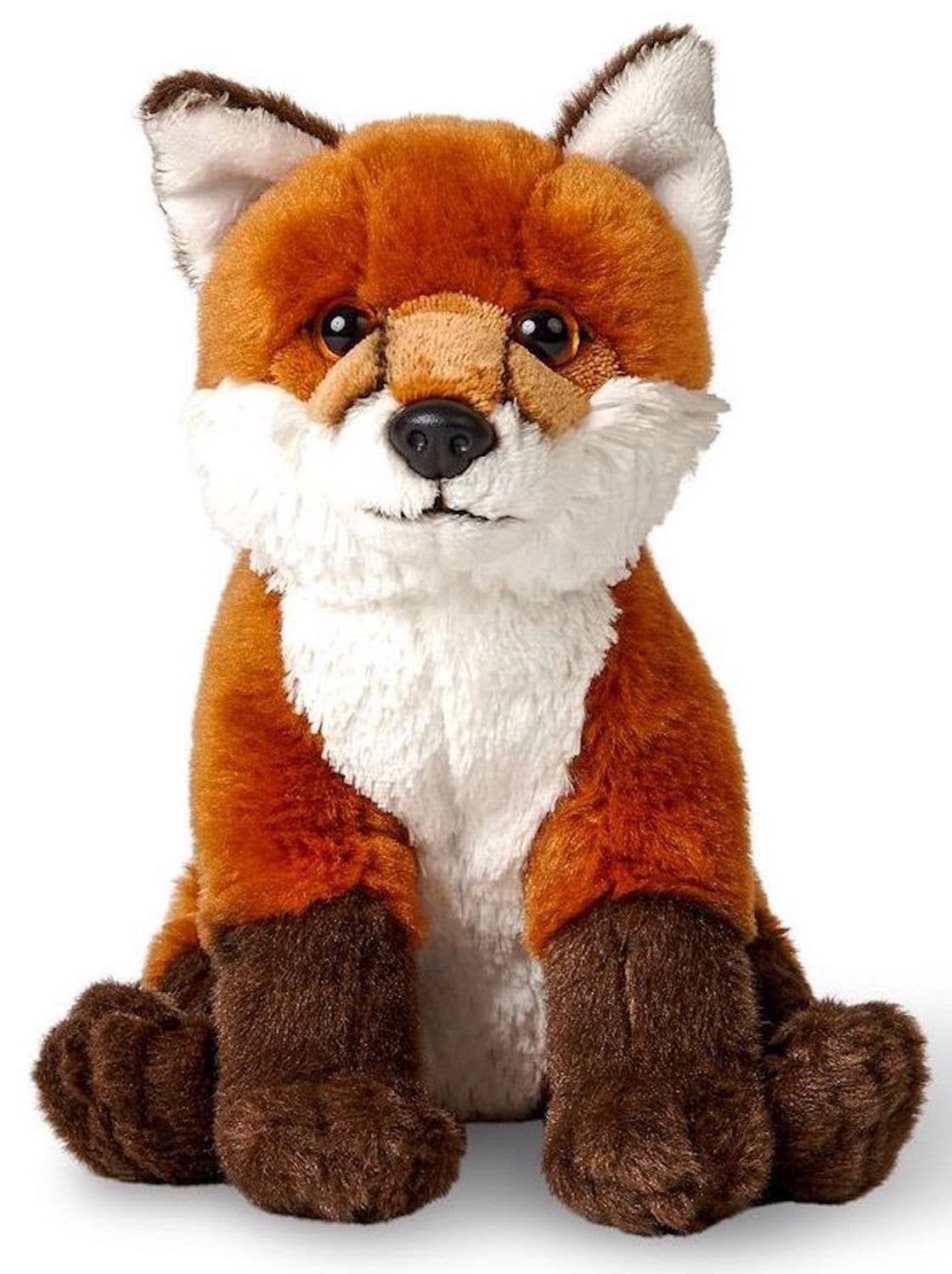 Peluche renard roux assis