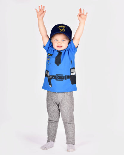 Organic cotton Police T-shirt 110-116 cm 4-6 years