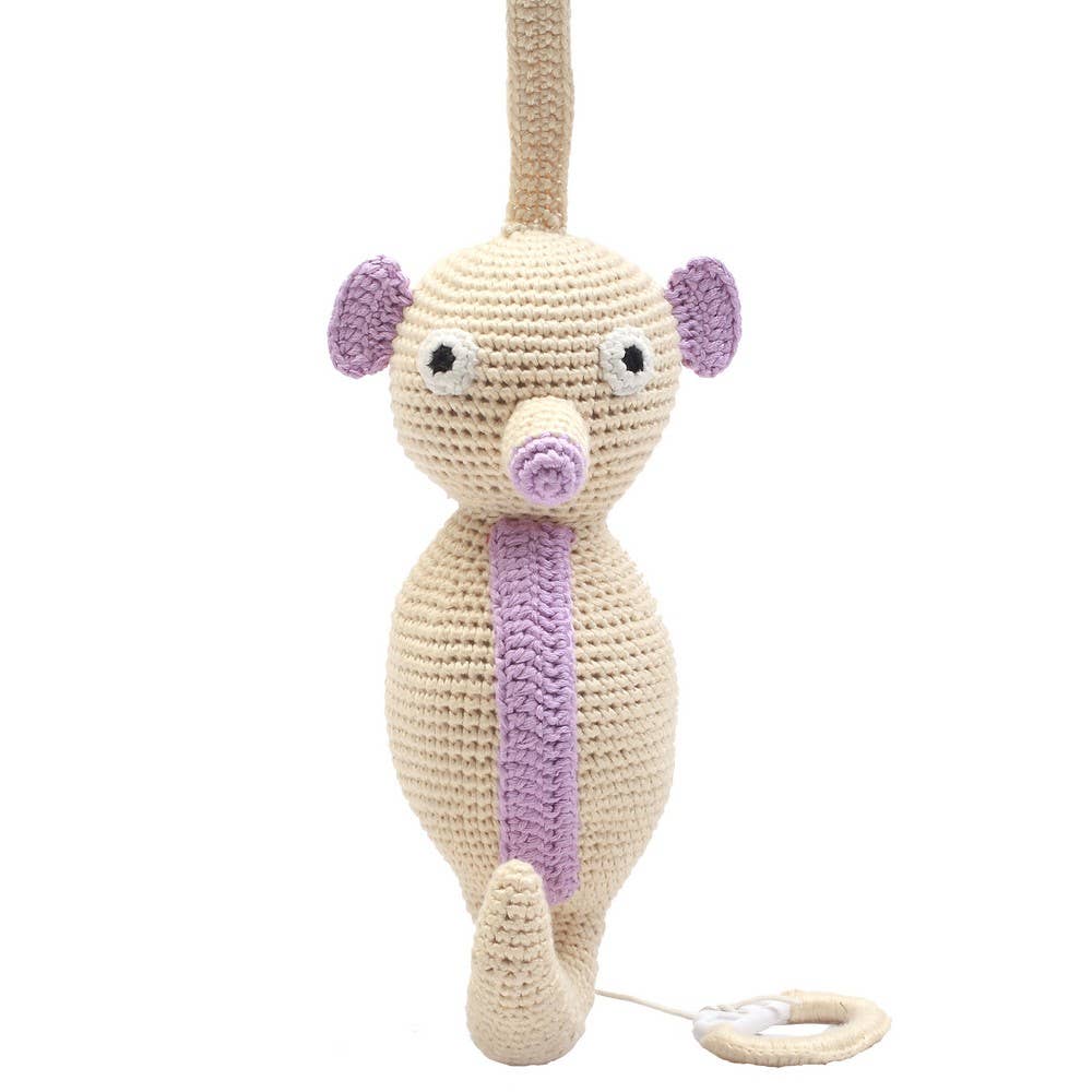 Boîte à musique Hippocampe beige