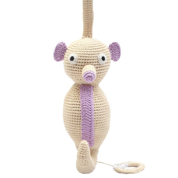 Beige Seahorse Music Box