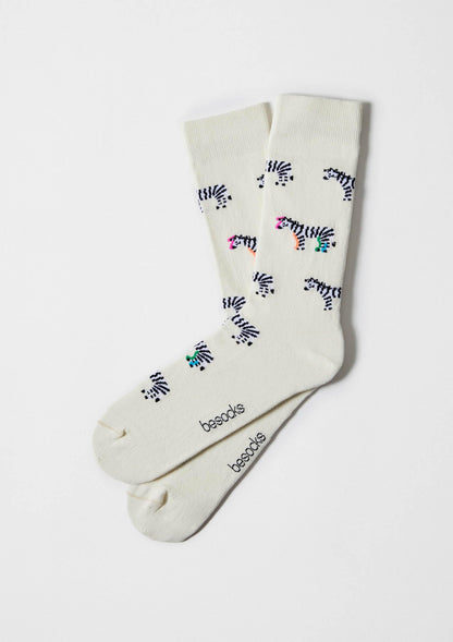 Chaussettes BeZebra Blanc Cassé