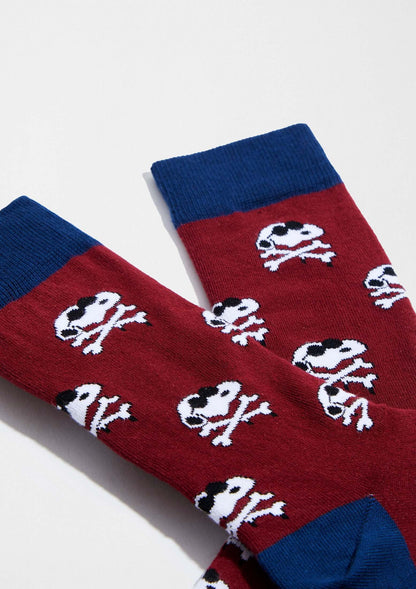 Chaussettes BeSnoopy Skull Bordeaux