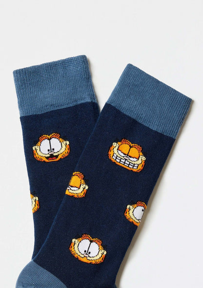 Chaussettes BeGarfield Faces Marine