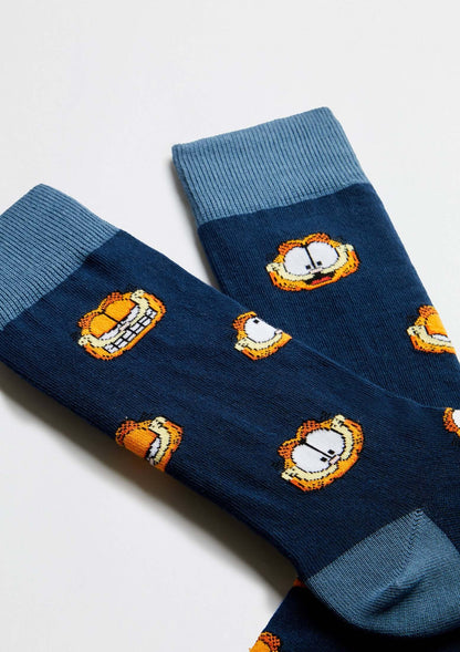 Chaussettes BeGarfield Faces Marine