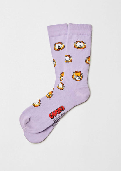 Chaussettes BeGarfield Faces Mauve