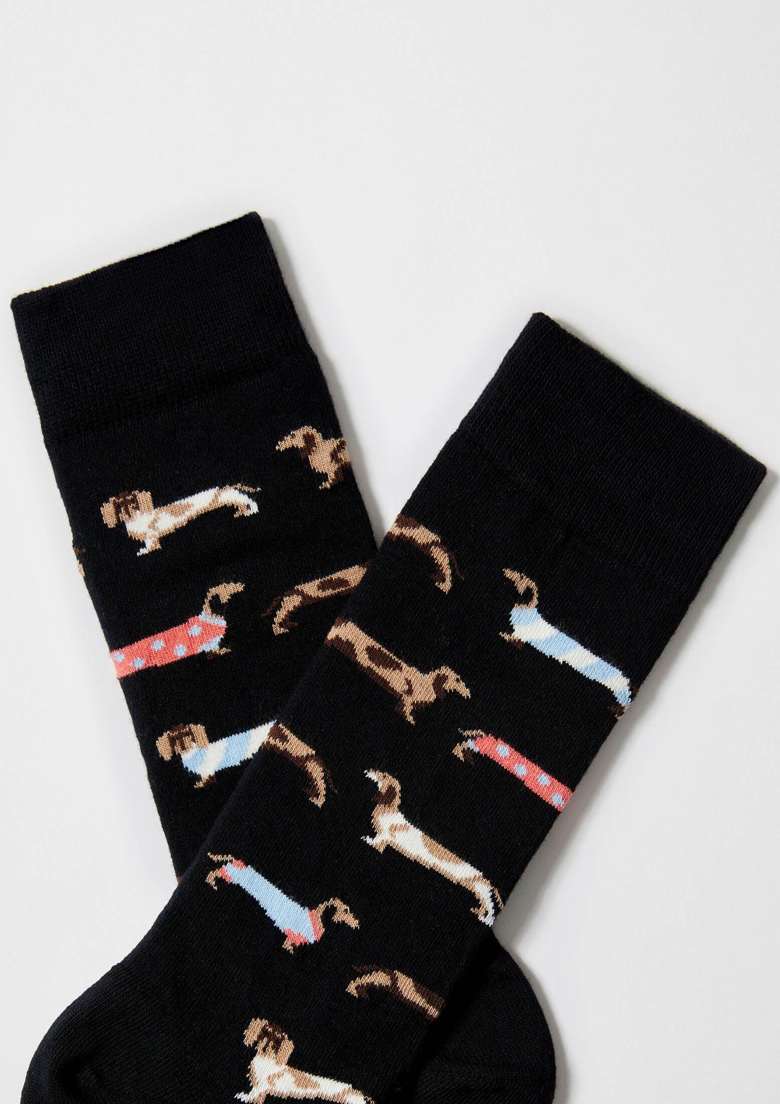 Chaussettes BePets Teckels Noir