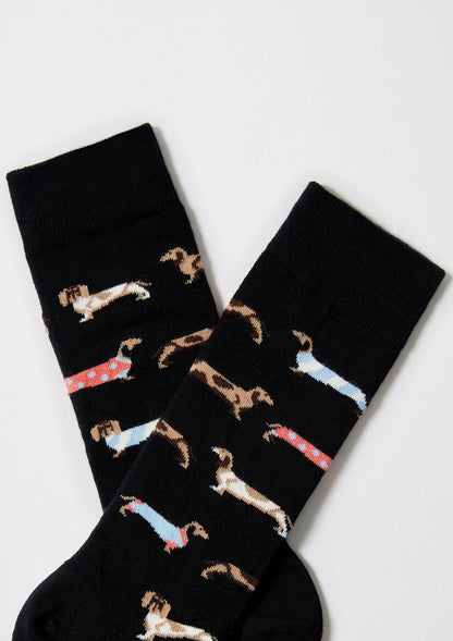 Chaussettes BePets Teckels Noir