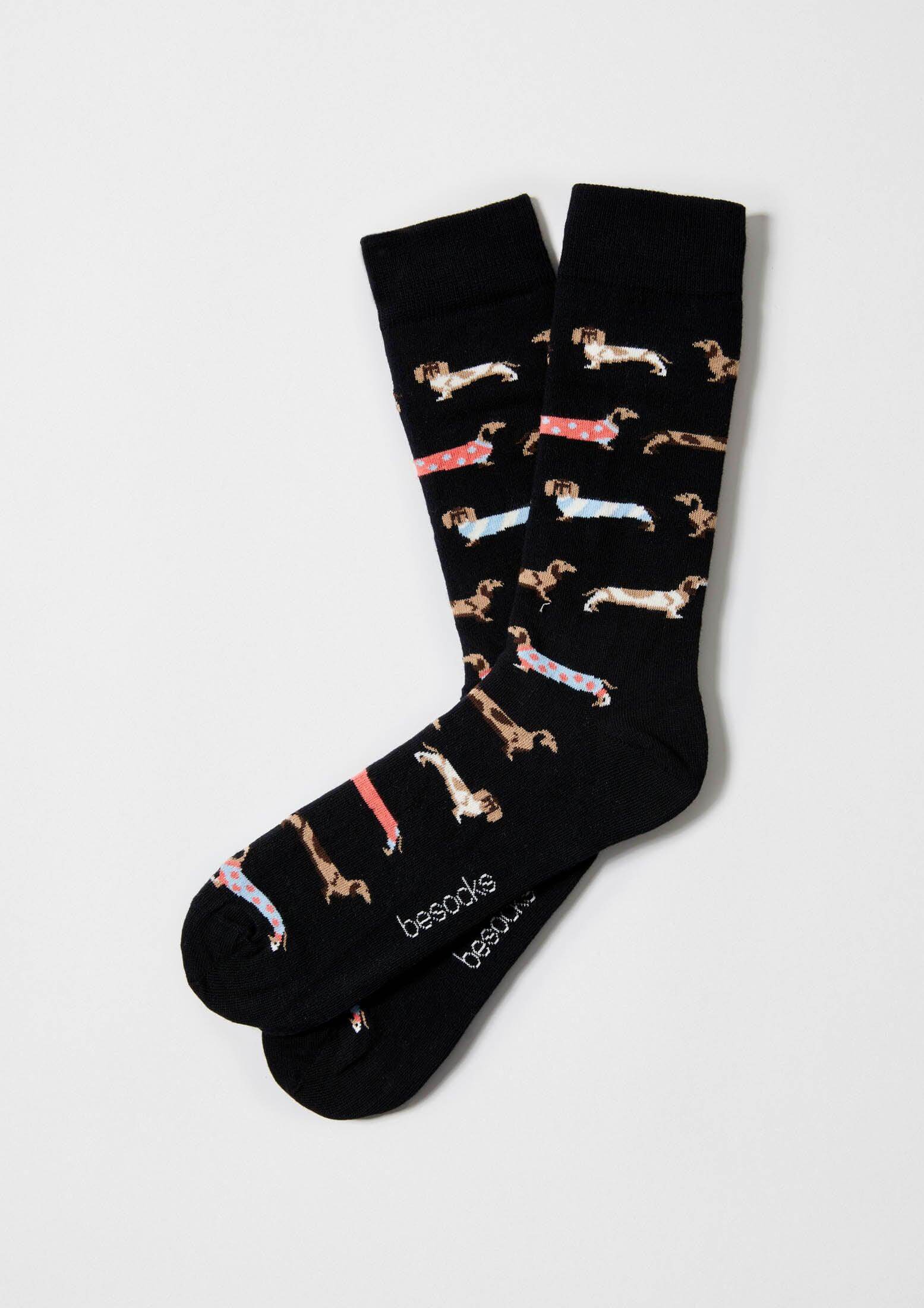 Chaussettes BePets Teckels Noir