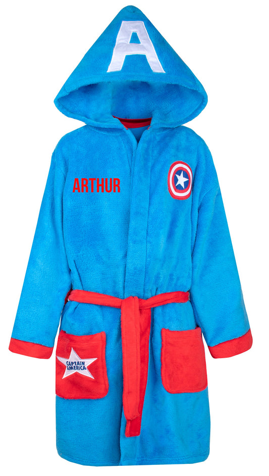 Personalized Kids Captain America Robe