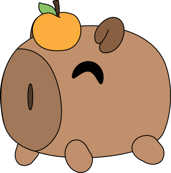 Capybara Yuzu Stickie (6in)
