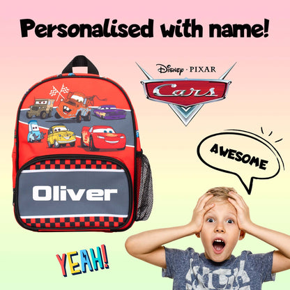 Disney Cars Sac à dos enfant personnalisé Flash McQueen Rouge