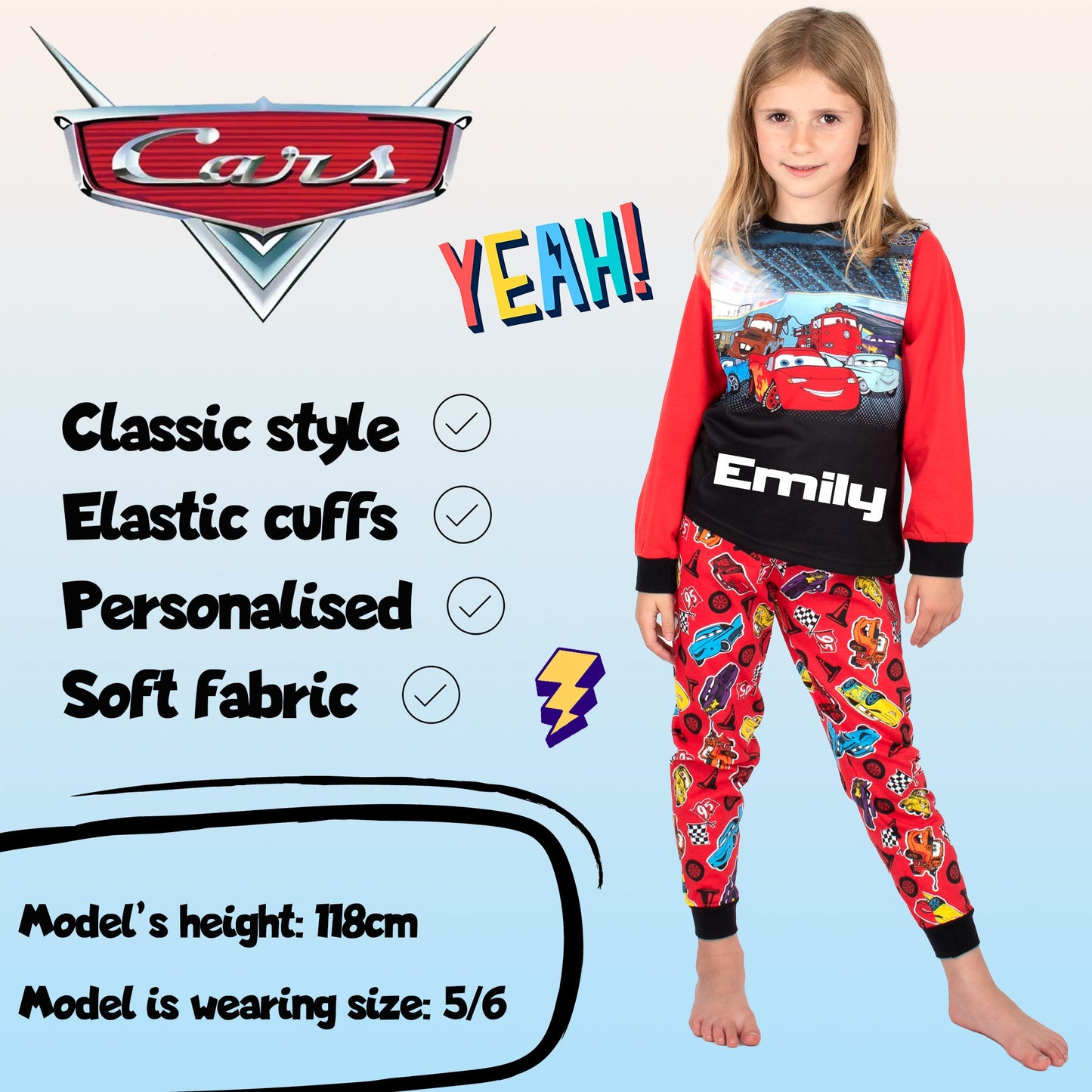Disney Cars Personalized Pajamas