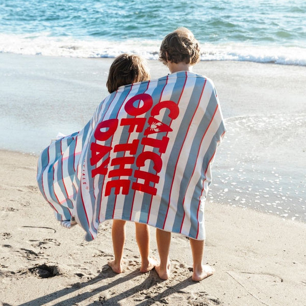 Microfiber Beach Towel - Multicolored - Catch Of The Day - 180 x 90 cm
