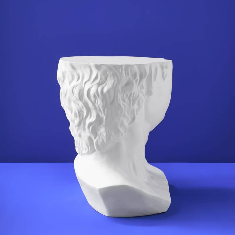Table d'appoint David, Blanc Magnésie, 53 x 46 x 53 cm