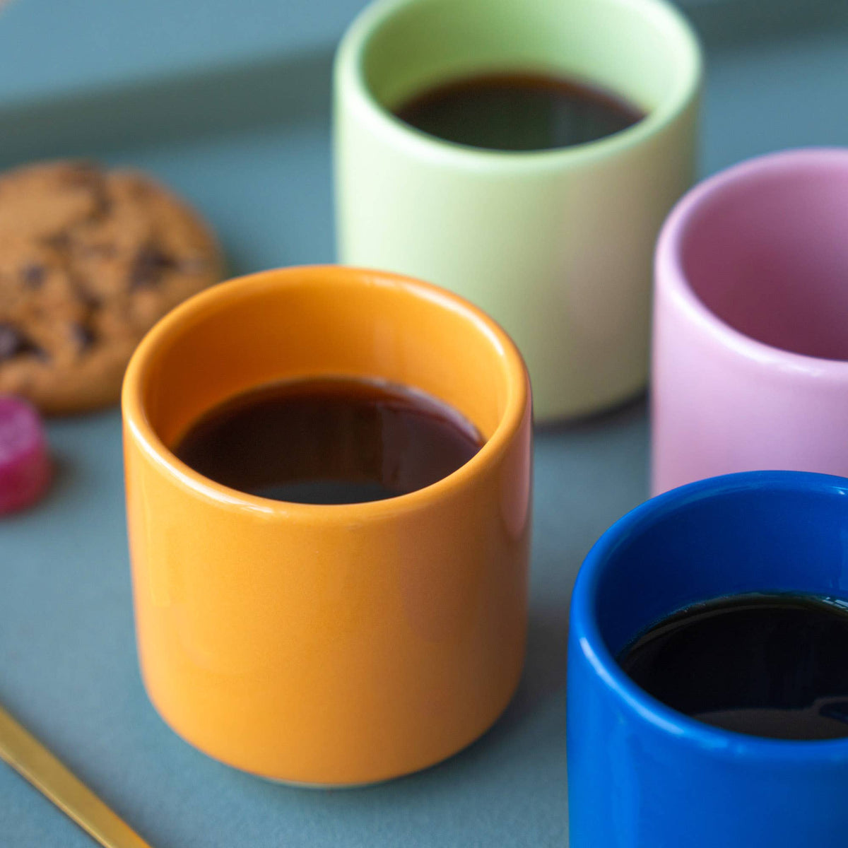 Set di 4 tazze da caffè espresso macchiato
