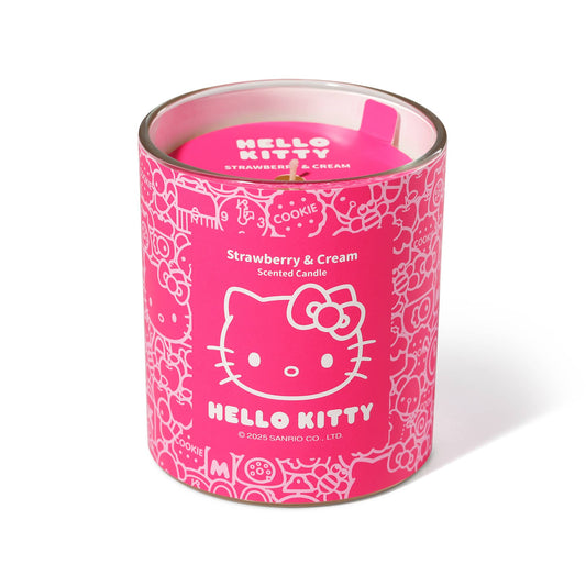 Original Hello Kitty Printed Candle, Strawberry &amp; Cream Scent
