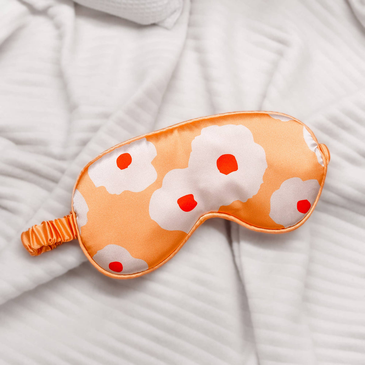 Maschera per dormire floreale arancione