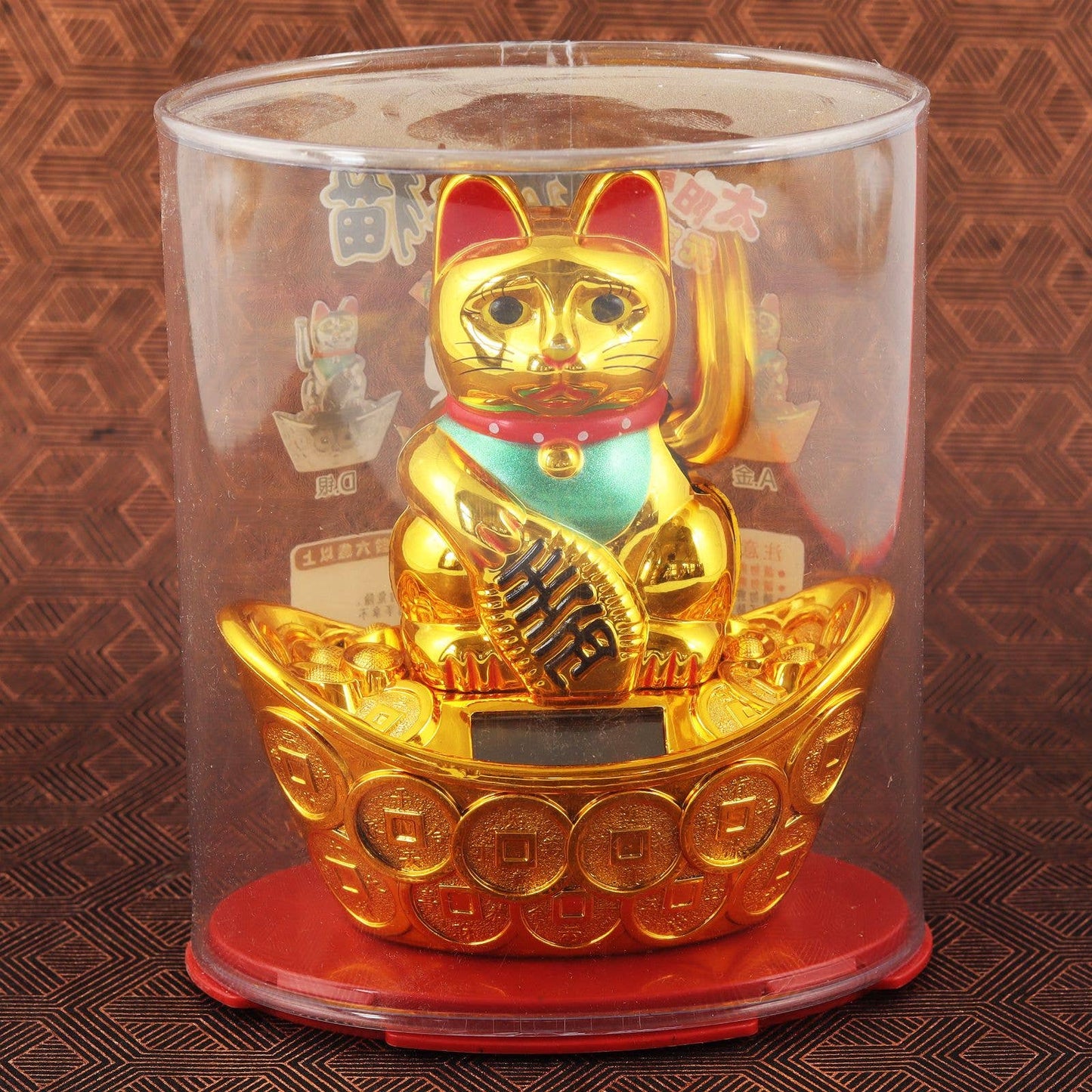 Lucky golden solar cat 10cm