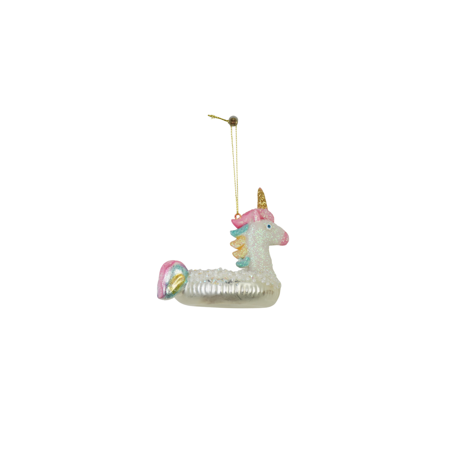 Boule de Noël Bouée Licorne Blanche