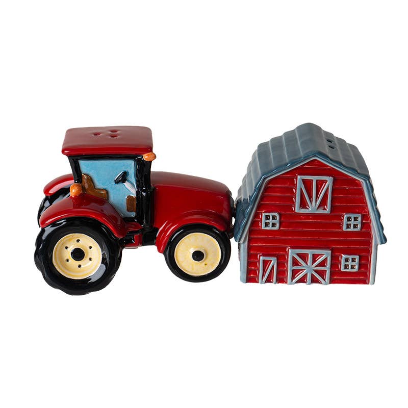 Tractor &amp; Barn Salt and Pepper Shaker Set 16126