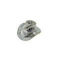 Bougeoir - Chapeau de Cowboy - Céramique - Argent - 13,5x11x7 cm