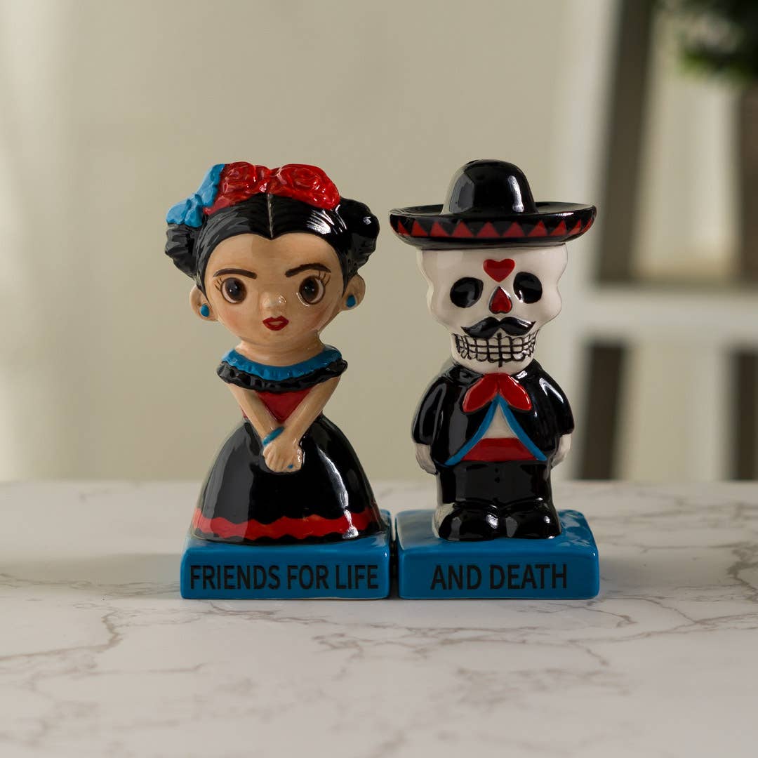 Dia De Los Muertos Ceramic Salt and Pepper Shaker Set