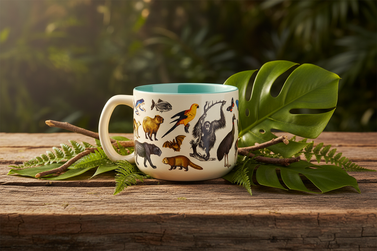 Tropical Rainforest Zoology Mug 440 ml