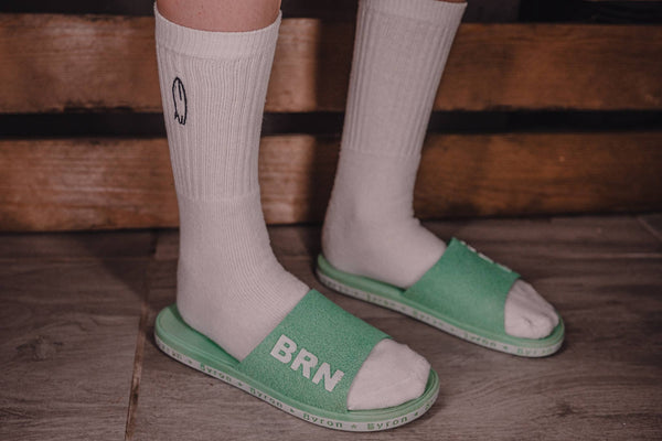 Chaussettes planche de surf Charles brodées main