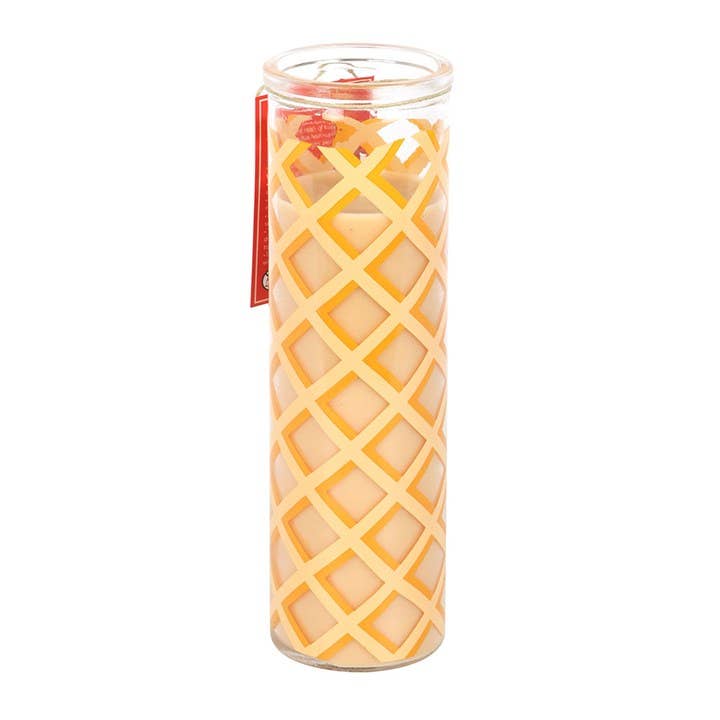 Candela profumata al caramello e waffle