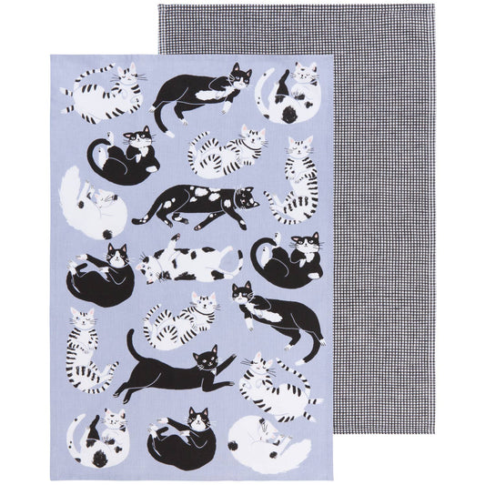 Set of 2 Meow & Forever tea towels