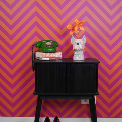 Vase - Vase à fleurs Chien - Rose/Menthe - 13,5x14,5x23cm