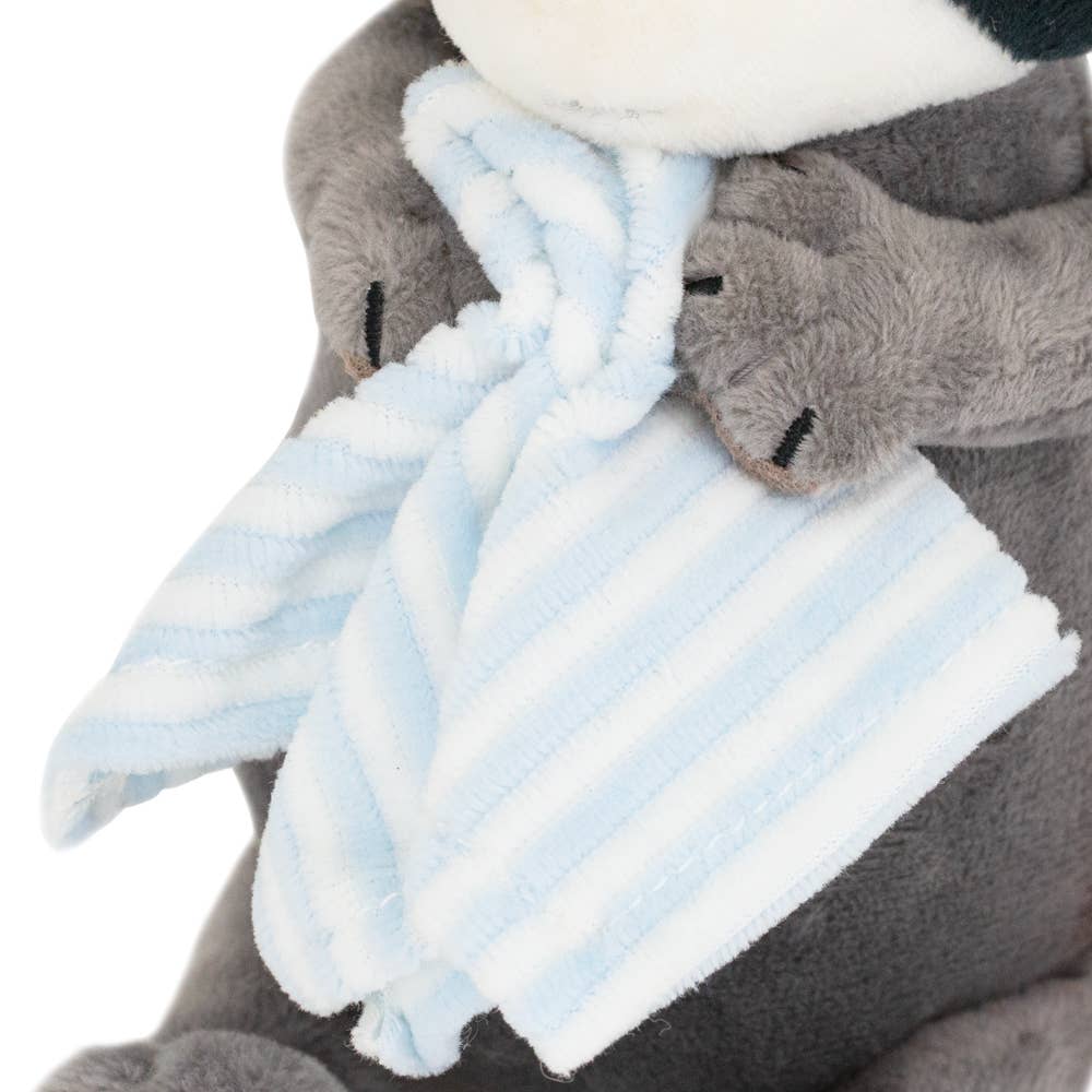 Peluche raton laveur Denny avec serviette de 15 cm