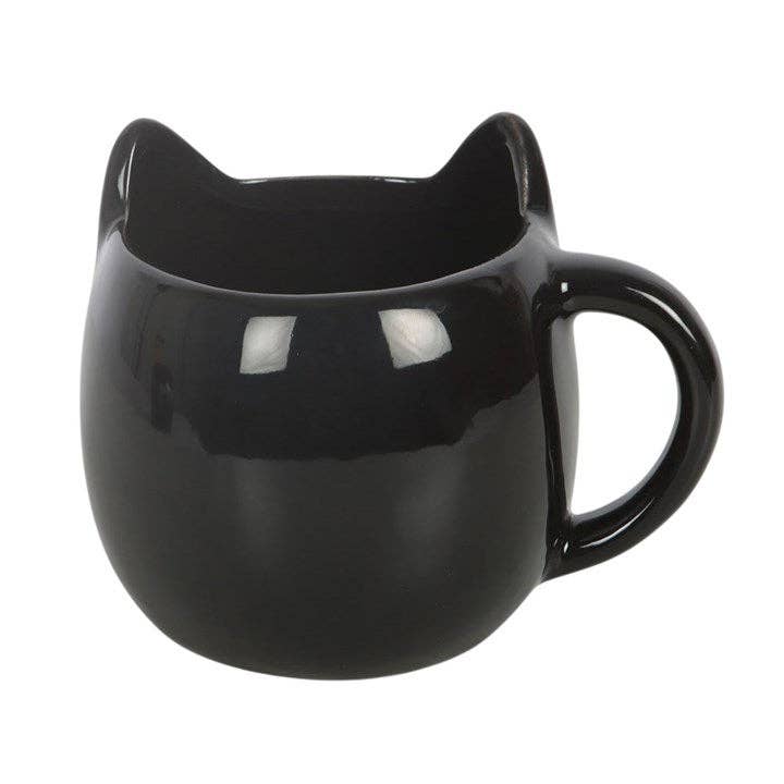 3D Black Cat Head Mug