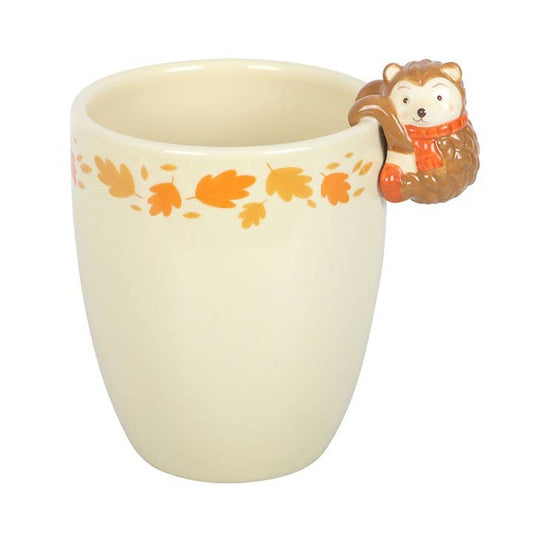 Autumn planter with hedgehog