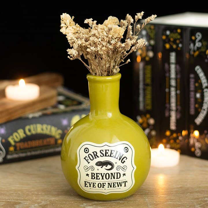 Flacon de potion « œil de triton » — vase et bougeoir d'Halloween