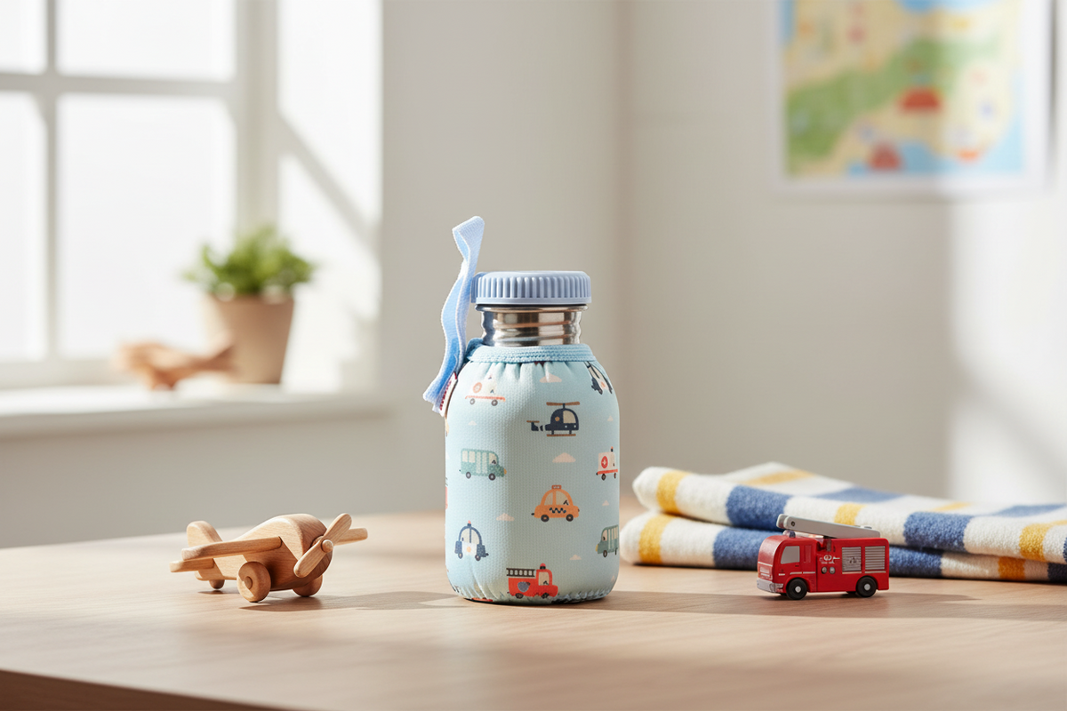 City Cars 350ml Steel Bottle with Sleeve