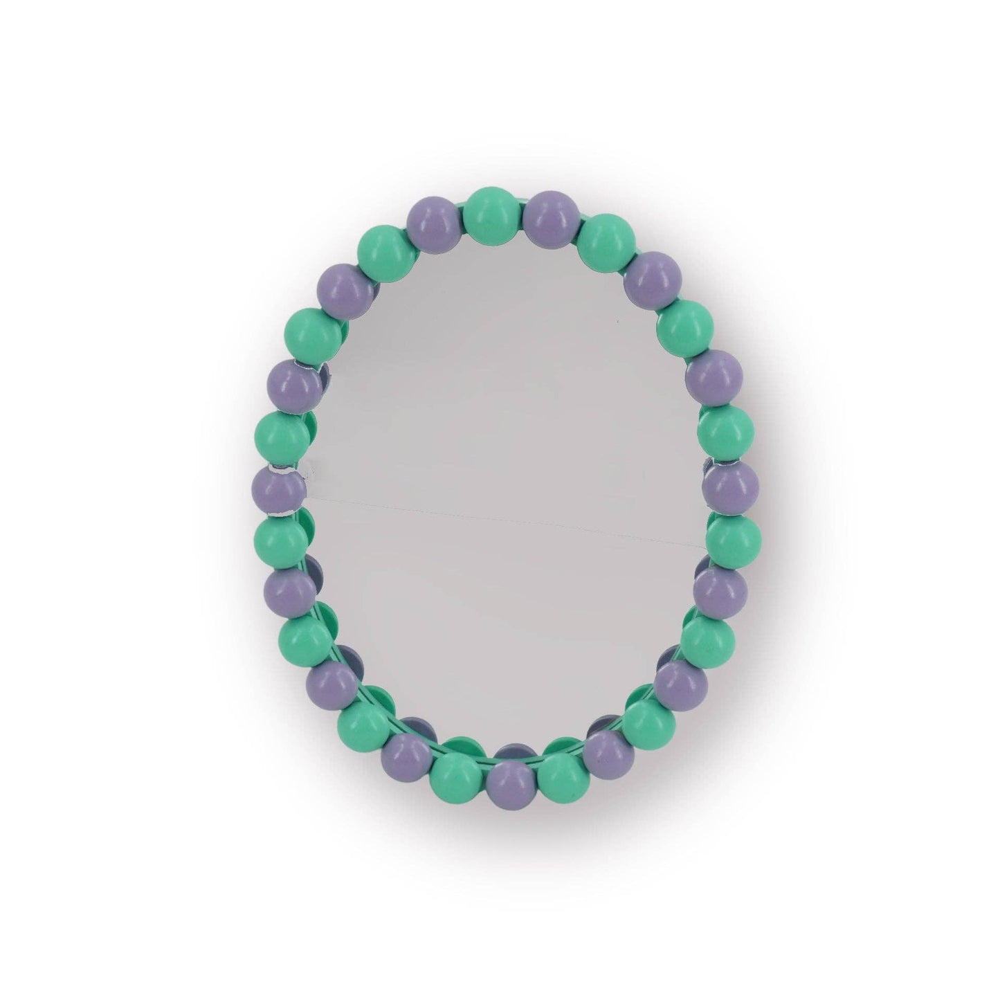 Oval Bubble Mirror - Mint/Lilac