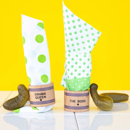 Ronds de serviette en bois – Collection Famille