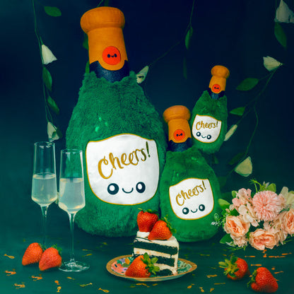 Peluche Mini Boozy Buds Squishable – Bouteille de Champagne