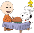 Figurine Charlie & Snoopy Thanksgiving