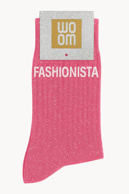 "Fashionista" Sequin Socks - Bubblegum Pink