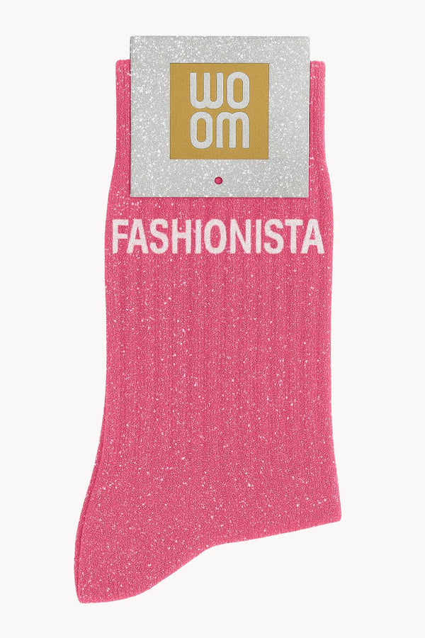 "Fashionista" Sequin Socks - Bubblegum Pink