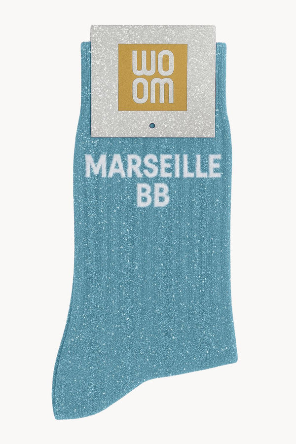 Turquoise "Marseille BB" Sequin Socks