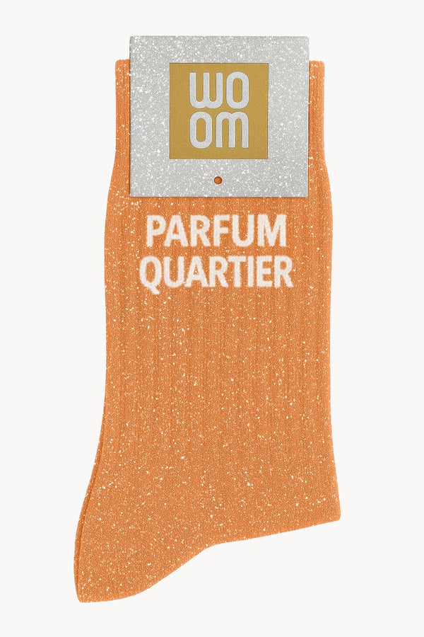 "Parfum Quartier" Sequin Socks - Orange
