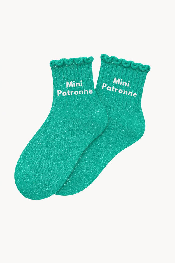"Mini Boss" Sequin Children's Socks - Green Queen