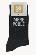 "Mama Bear" Sequin Socks - Black