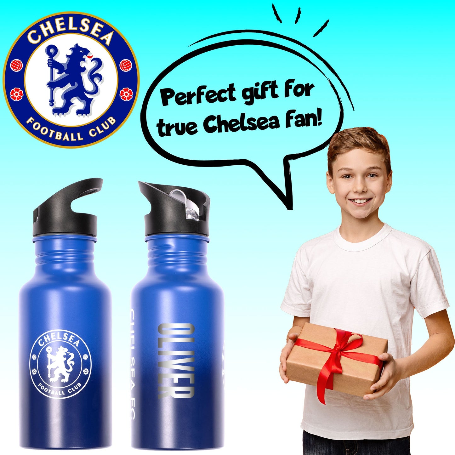 Chelsea FC Metal Gourde 500ml