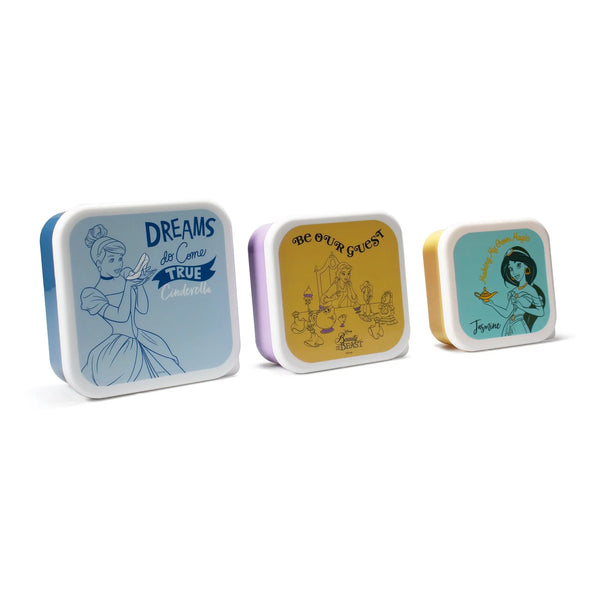 Lot de 3 boîtes à goûter Disney - Princesses