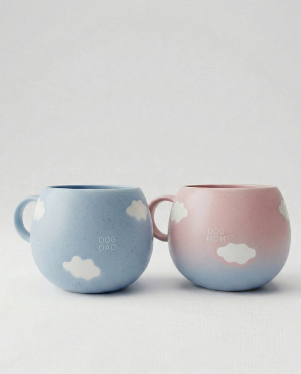 Cloud Mix Sunset Collection Mug 500ml Dog Mom & Dad 2-Piece Set