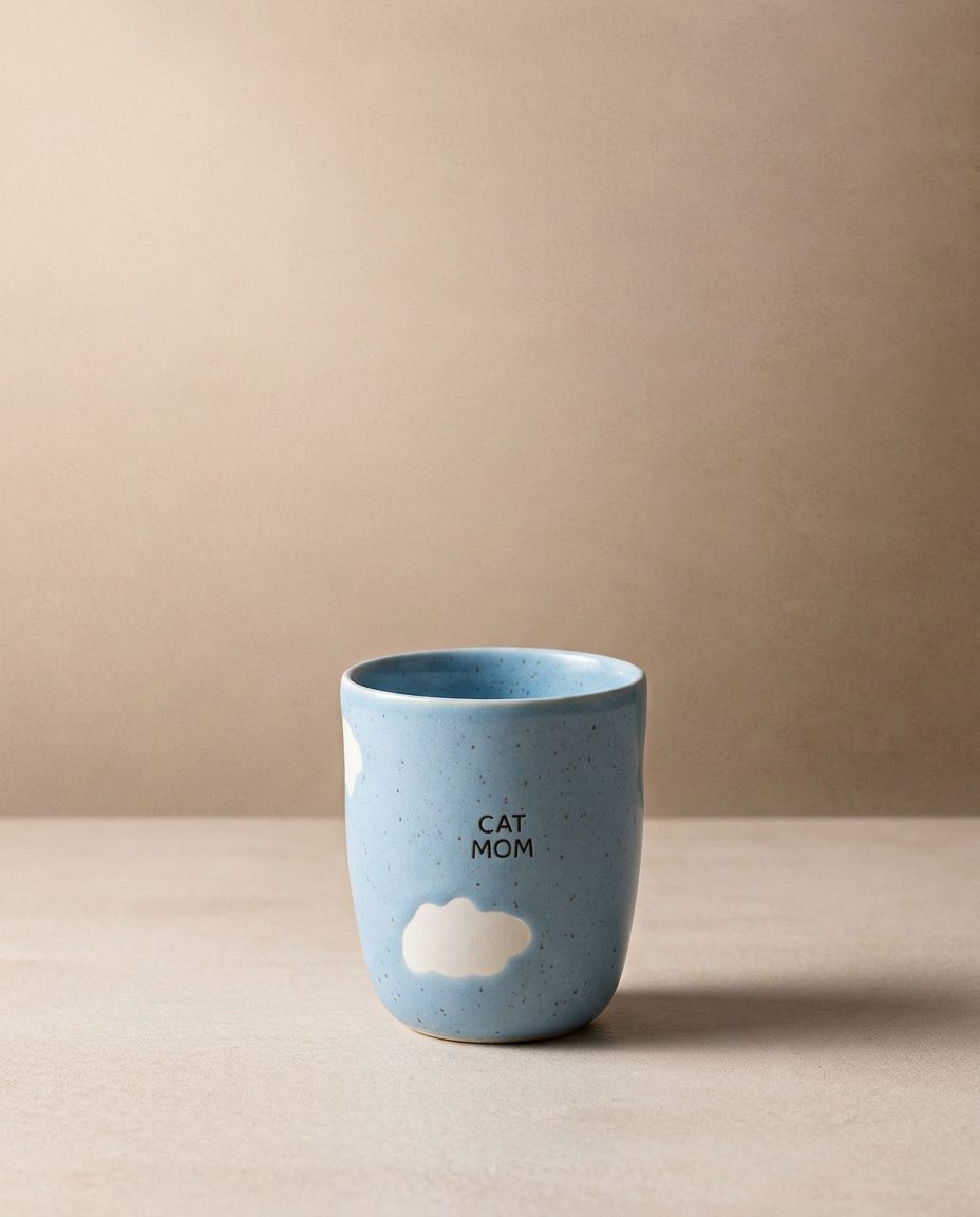Cloud Medium Cup 220ml Cat Mom